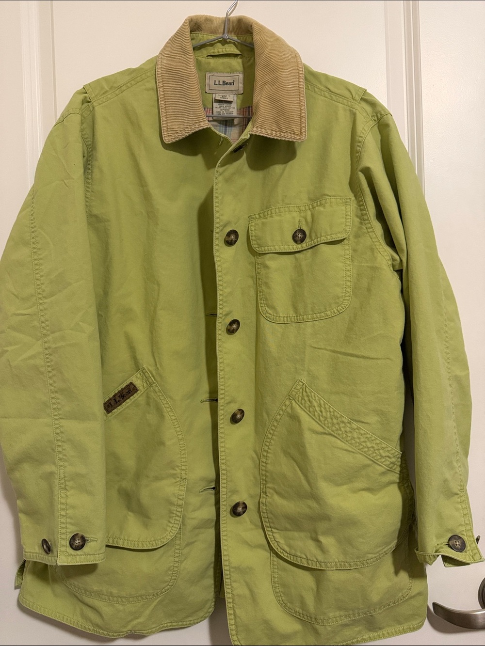 L.L. Bean Women’s Light Green Canvas Barn Jacket Size Reg S